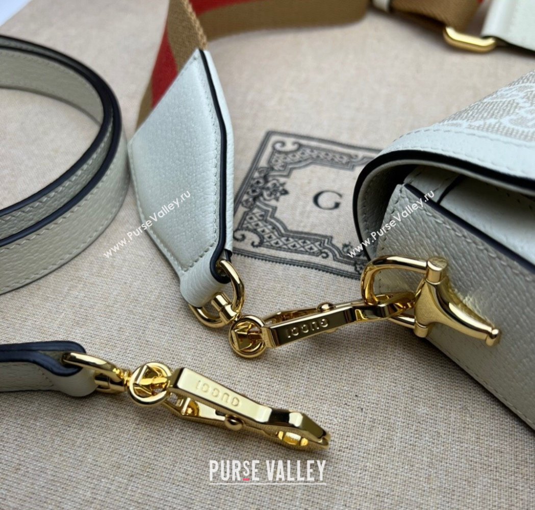 Gucci Horsebit 1955 Mini Bag in GG Supreme Canvas Beige/Cream 2025 658574 (DLH-250210066)
