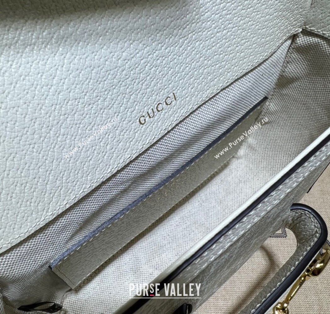 Gucci Horsebit 1955 Mini Bag in GG Supreme Canvas Beige/Cream 2025 658574 (DLH-250210066)