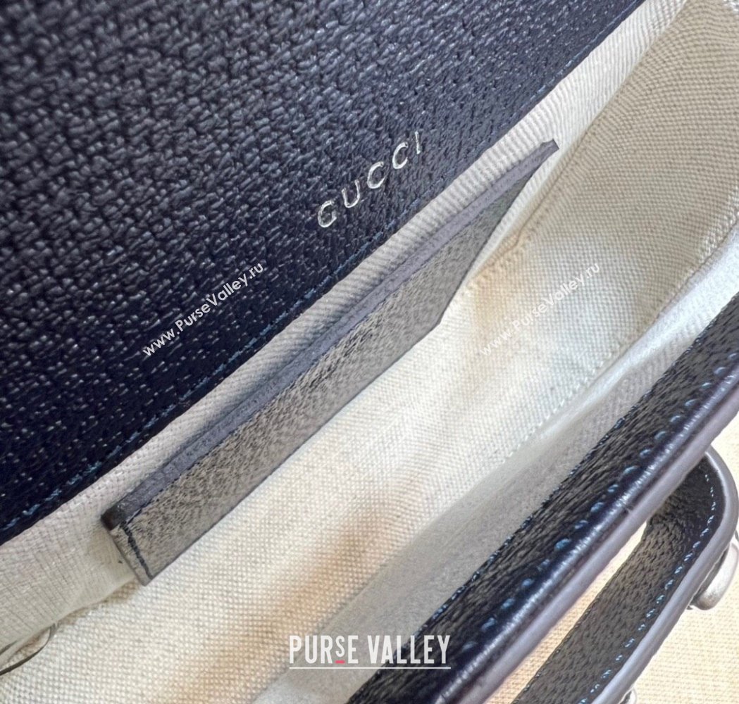 Gucci Horsebit 1955 Mini Bag in GG Supreme Canvas Blue 2025 658574 (DLH-250210067)