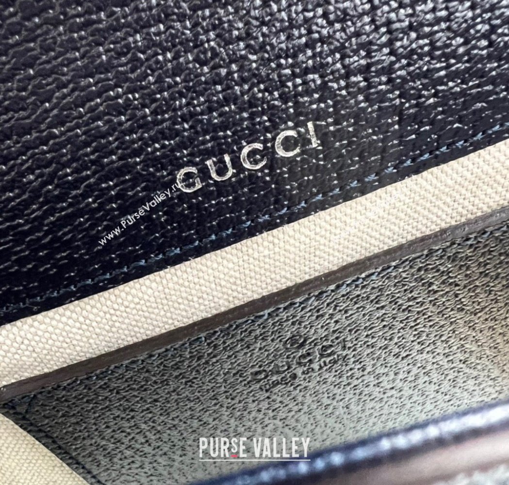 Gucci Horsebit 1955 Mini Bag in GG Supreme Canvas Blue 2025 658574 (DLH-250210067)