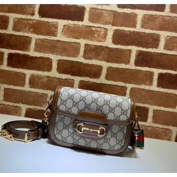 Gucci Horsebit 1955 Mini Bag in GG Supreme Canvas Beige/Brown 2025 658574 (DLH-250210069)