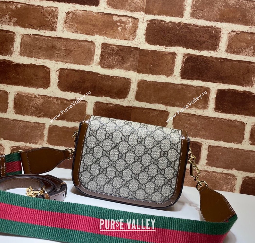 Gucci Horsebit 1955 Mini Bag in GG Supreme Canvas Beige/Brown 2025 658574 (DLH-250210069)