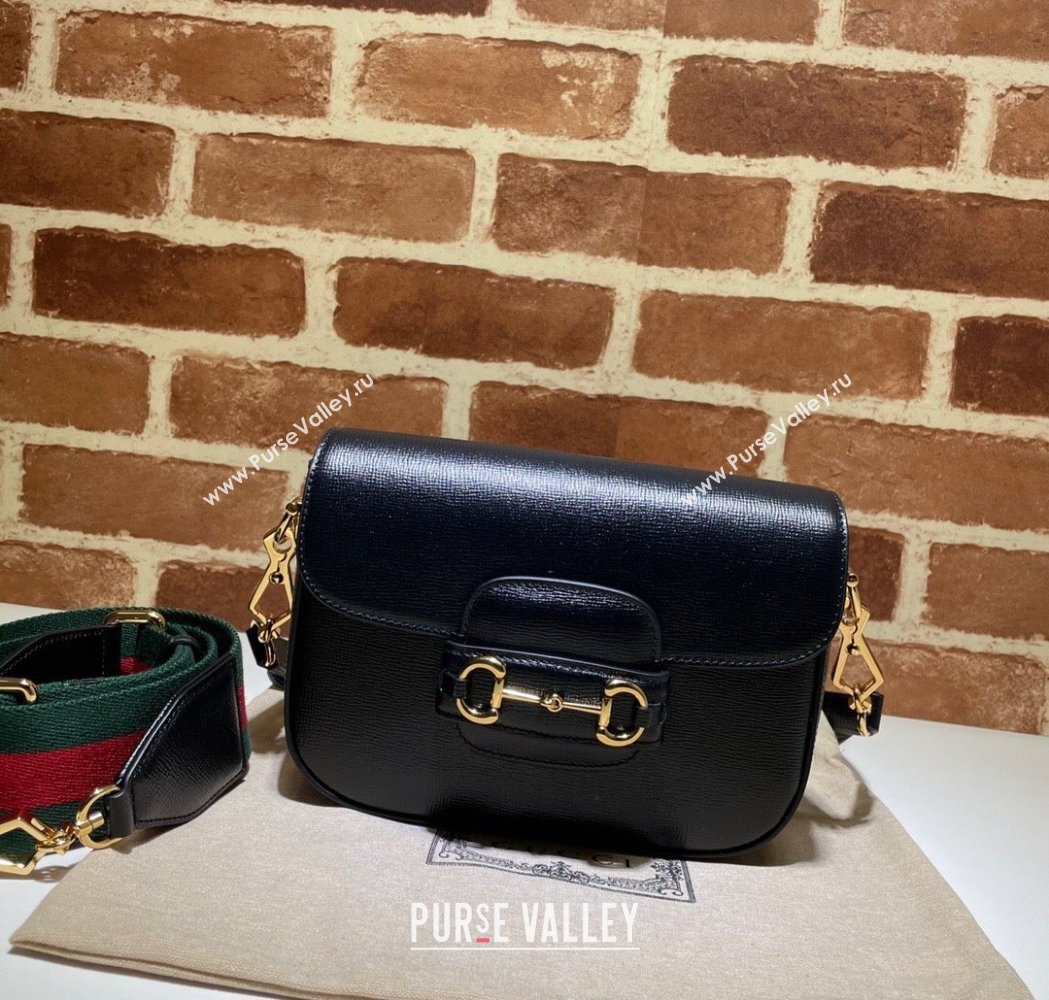 Gucci Horsebit 1955 Mini Bag in Leather Black 2025 658574 (DLH-250210070)