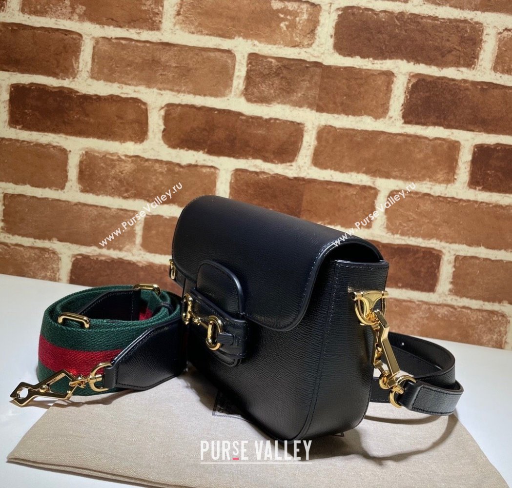Gucci Horsebit 1955 Mini Bag in Leather Black 2025 658574 (DLH-250210070)