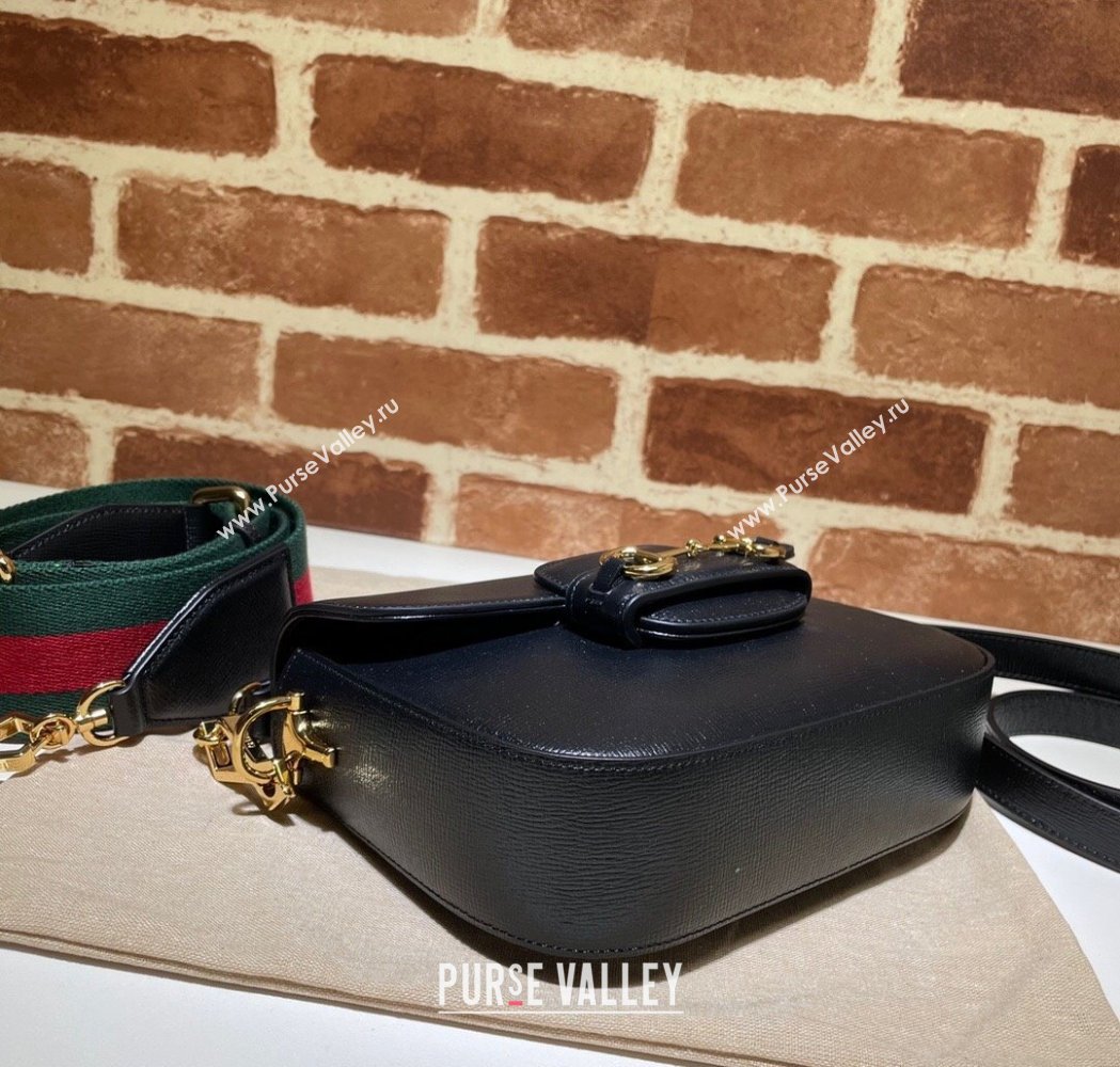 Gucci Horsebit 1955 Mini Bag in Leather Black 2025 658574 (DLH-250210070)