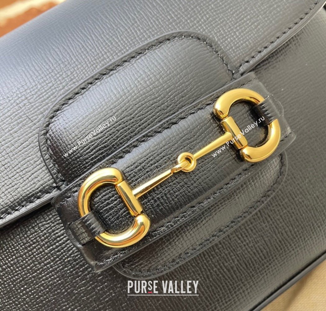 Gucci Horsebit 1955 Mini Bag in Leather Black 2025 658574 (DLH-250210070)