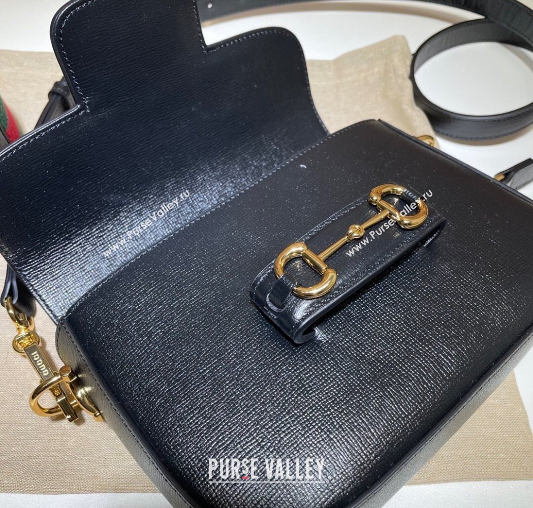 Gucci Horsebit 1955 Mini Bag in Leather Black 2025 658574 (DLH-250210070)
