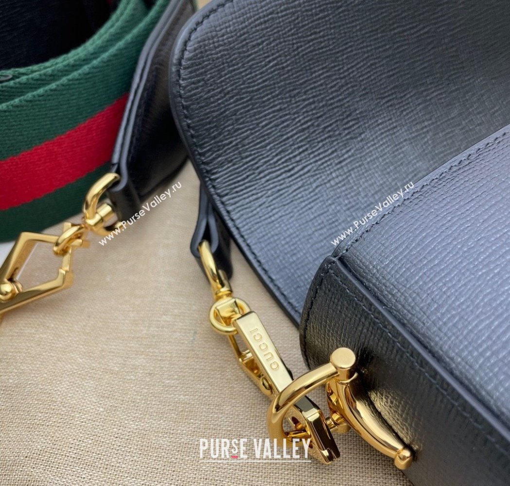 Gucci Horsebit 1955 Mini Bag in Leather Black 2025 658574 (DLH-250210070)