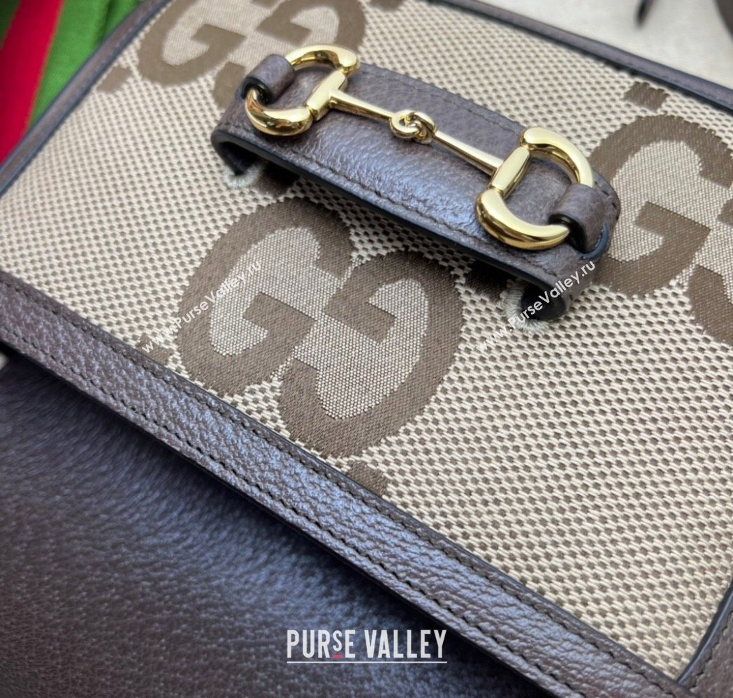 Gucci Horsebit 1955 Mini Bag in Jumbo GG Supreme Canvas Camel 2025 658574 (DLH-250210072)
