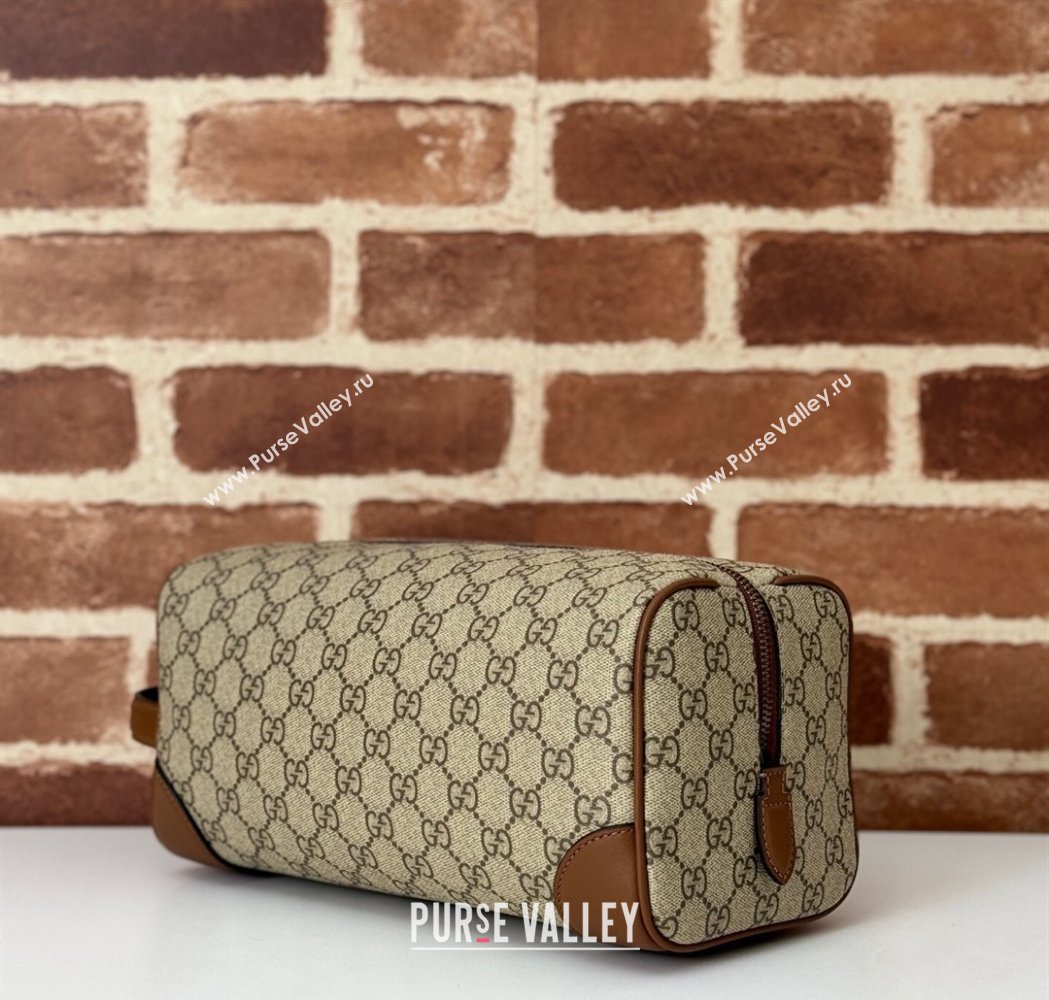 Gucci Mens GG Canvas Emblem Medium Toiletry Case Bag 2025 821163 (DLH-250210077)