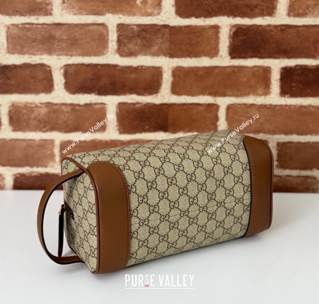 Gucci Mens GG Canvas Emblem Medium Toiletry Case Bag 2025 821163 (DLH-250210077)