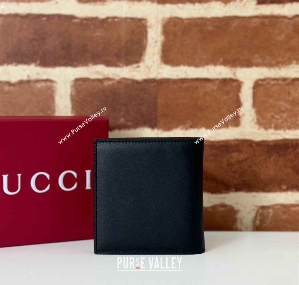 Gucci Mens Bi-fold Embossed Wallet Black 2025 818949 (DLH-250210080)