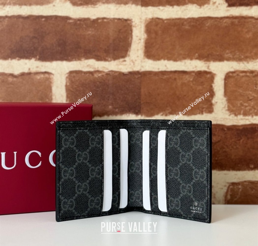 Gucci Mens Bi-fold Embossed Wallet Black 2025 818949 (DLH-250210080)
