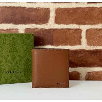 Gucci Mens Bi-fold Embossed Wallet Brown/Beige 2025 818949 (DLH-250210081)