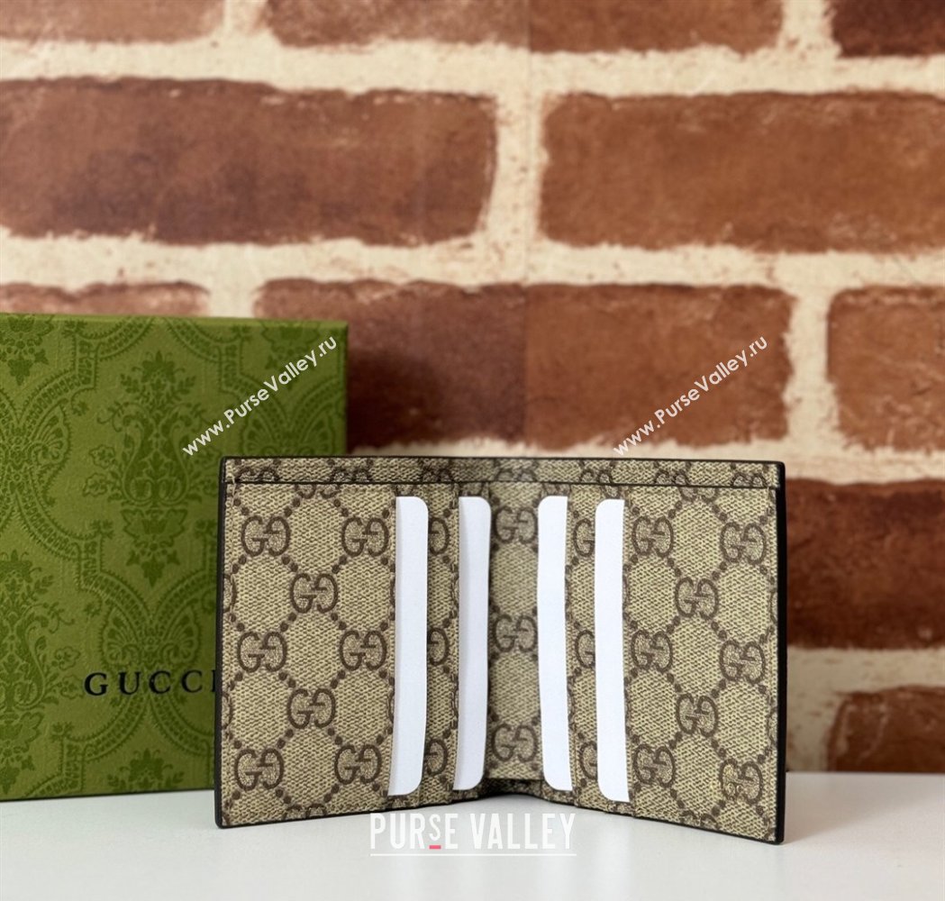 Gucci Mens Bi-fold Embossed Wallet Brown/Beige 2025 818949 (DLH-250210081)