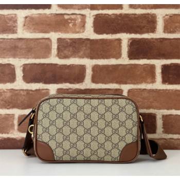 Gucci Mens GG Canvas Emblem Embossed Super Mini Bag Beige 2025 ‎821216 (DLH-250210082)