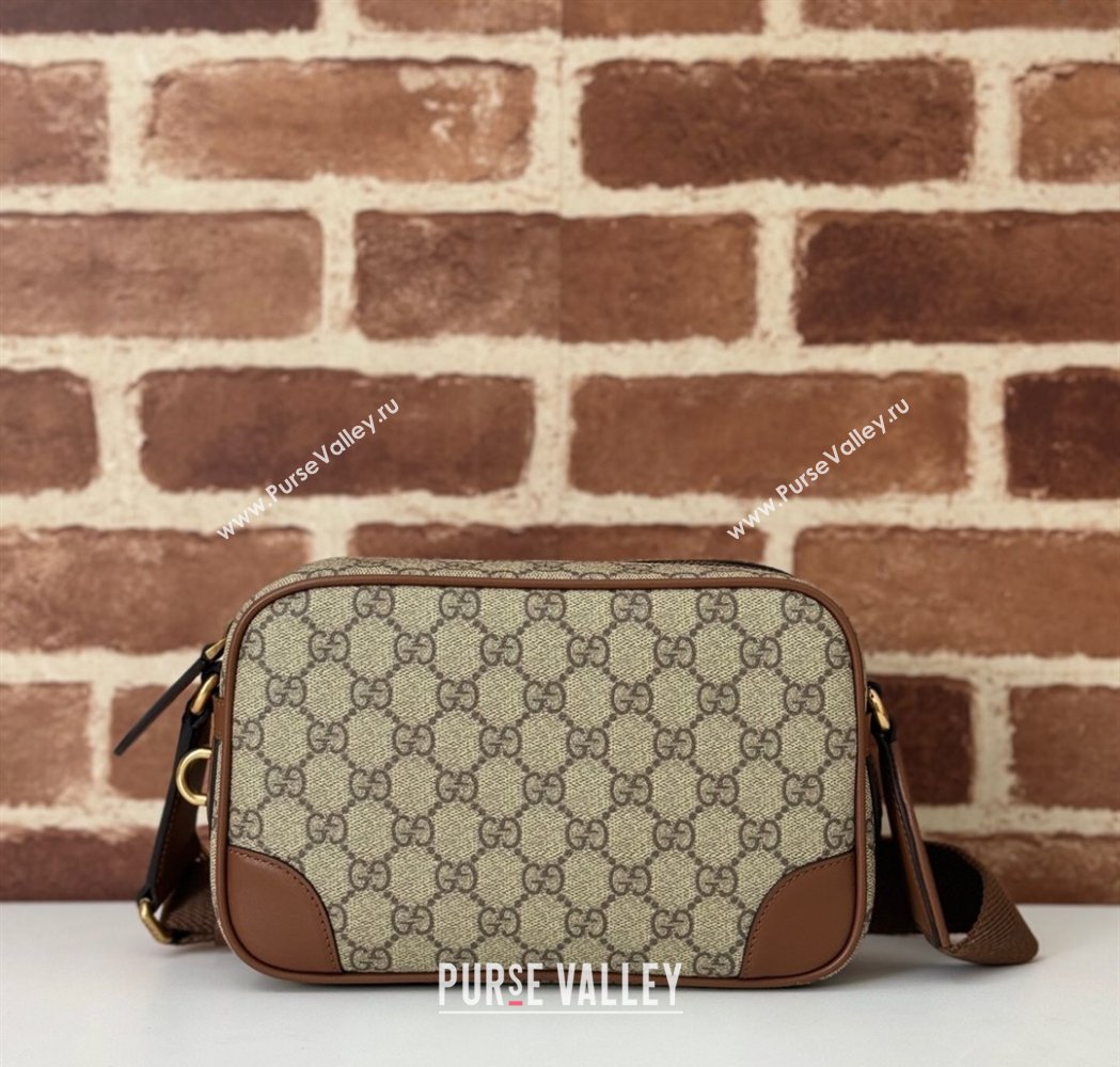 Gucci Mens GG Canvas Emblem Embossed Super Mini Bag Beige 2025 ‎821216 (DLH-250210082)