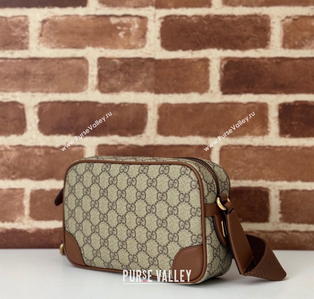 Gucci Mens GG Canvas Emblem Embossed Super Mini Bag Beige 2025 ‎821216 (DLH-250210082)