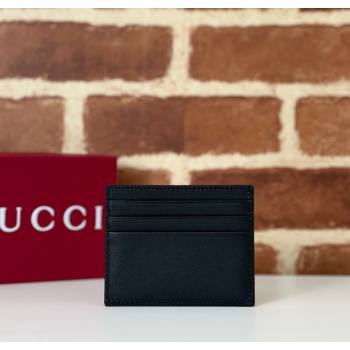 Gucci Mens GG Emblem Embossed Caed Case Wallet Black 2025 ‎818952 (DLH-250210087)