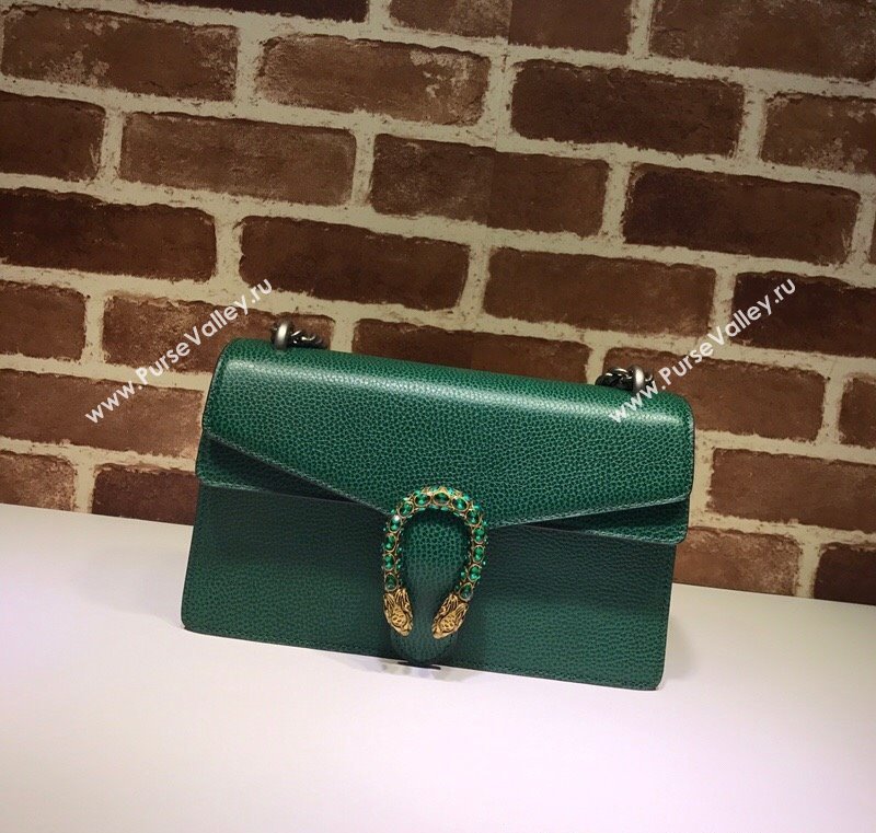 Gucci Dionysus Leather Shoulder Bag in Grained Leather 400249 Green 2025 (DLH-250210097)