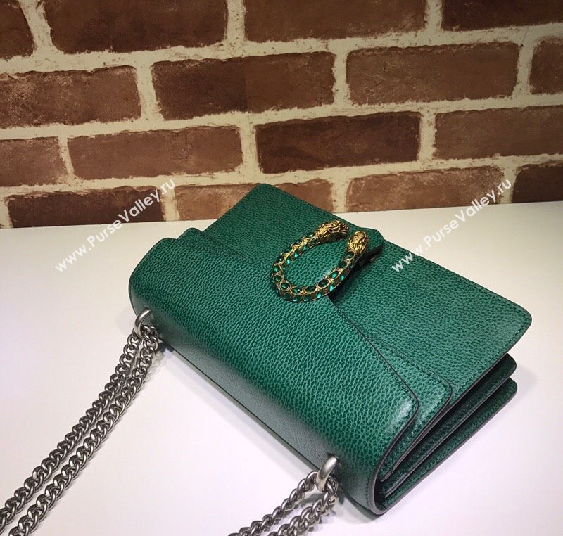 Gucci Dionysus Leather Shoulder Bag in Grained Leather 400249 Green 2025 (DLH-250210097)