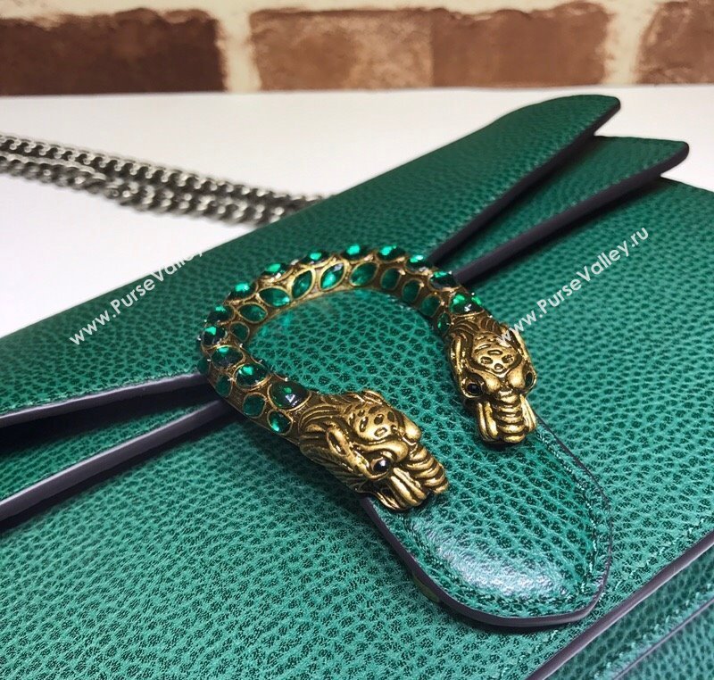 Gucci Dionysus Leather Shoulder Bag in Grained Leather 400249 Green 2025 (DLH-250210097)