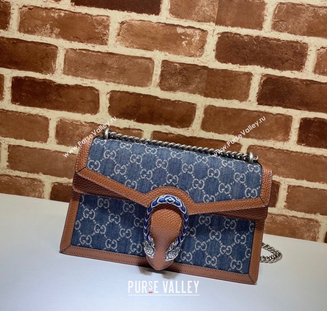 Gucci Dionysus Shoulder Bag in GG Denim Blue 400249 2025 (DLH-250210103)