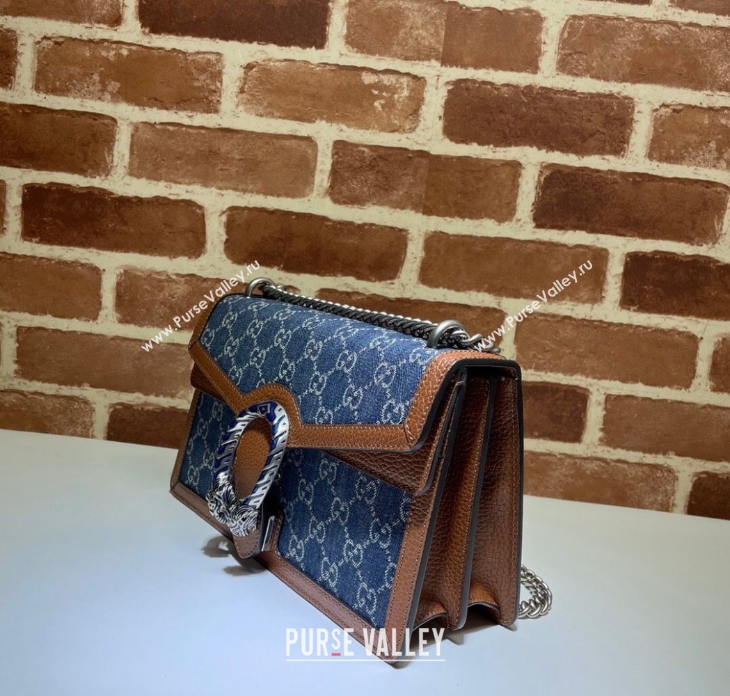 Gucci Dionysus Shoulder Bag in GG Denim Blue 400249 2025 (DLH-250210103)