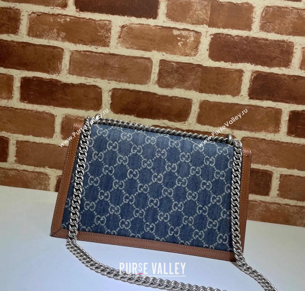 Gucci Dionysus Shoulder Bag in GG Denim Blue 400249 2025 (DLH-250210103)