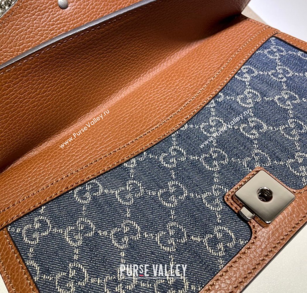 Gucci Dionysus Shoulder Bag in GG Denim Blue 400249 2025 (DLH-250210103)