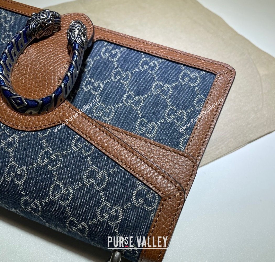 Gucci Dionysus Shoulder Bag in GG Denim Blue 400249 2025 (DLH-250210103)