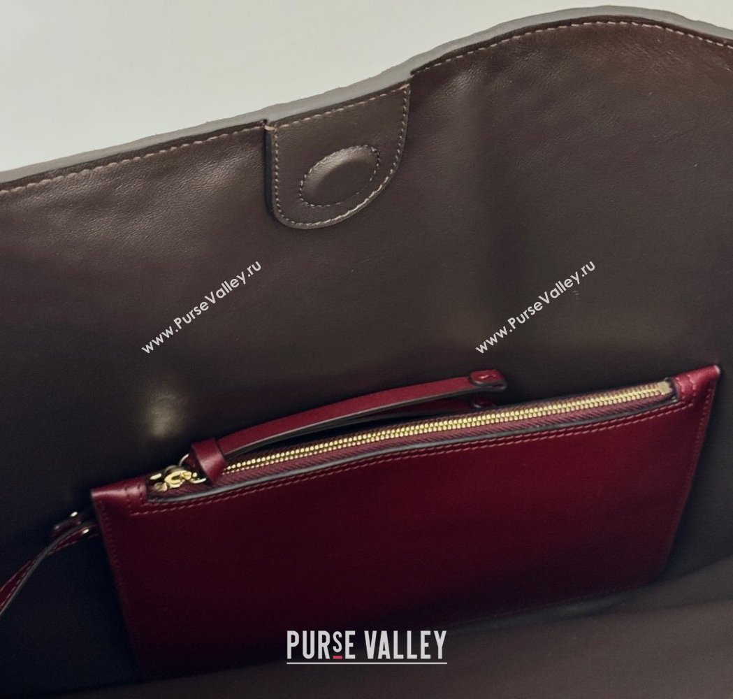 Gucci GG Suede and Leather Medium Shoulder bag Burgundy 2025 815924 (DLH-250210060)