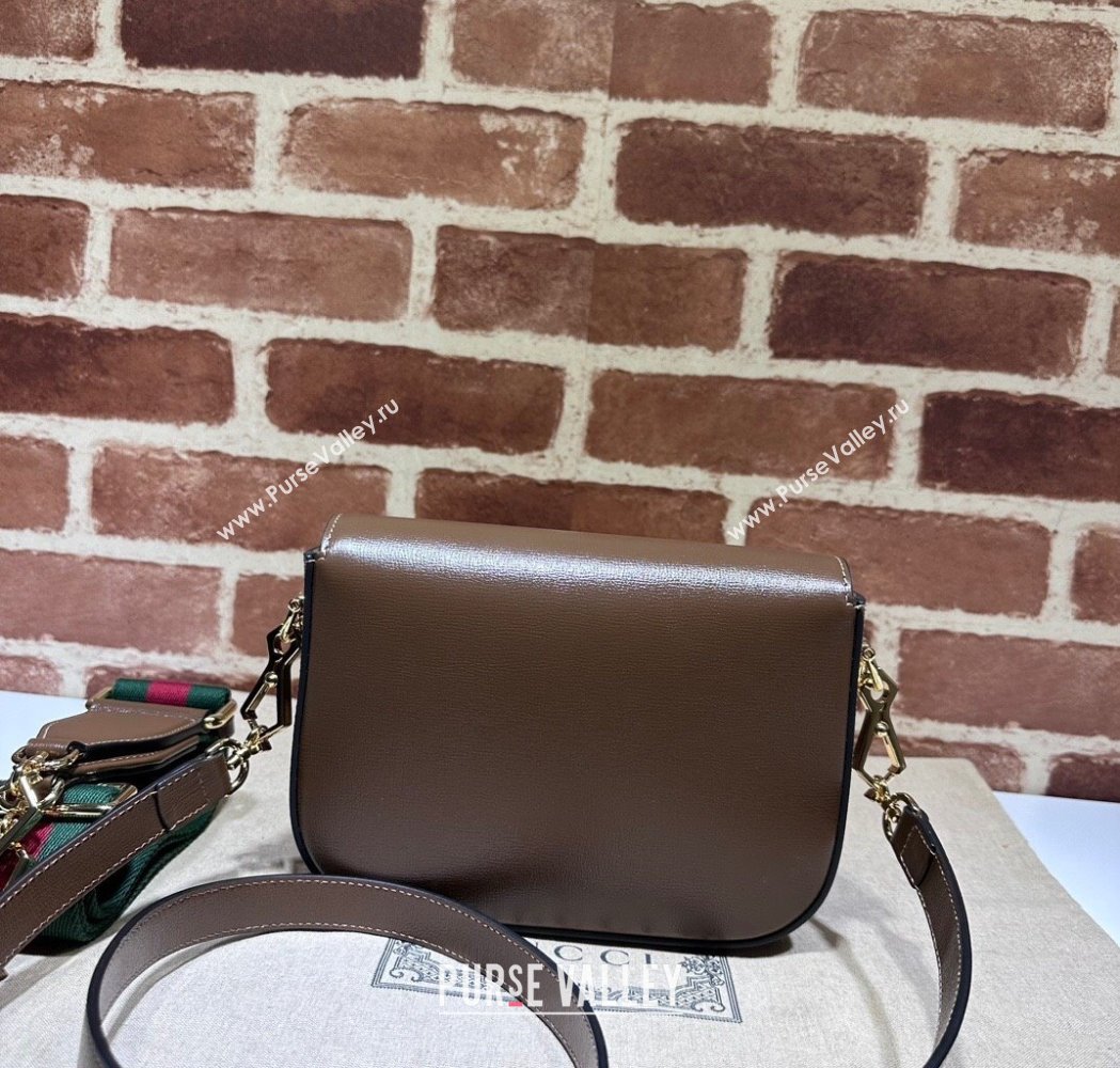 Gucci Horsebit 1955 Mini Bag in Leather Dark Brown 2025 658574 (DLH-250210062)
