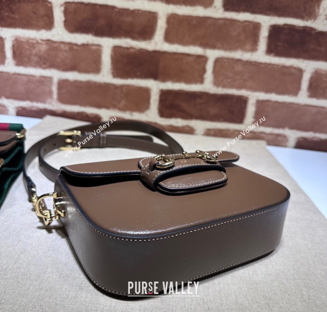 Gucci Horsebit 1955 Mini Bag in Leather Dark Brown 2025 658574 (DLH-250210062)