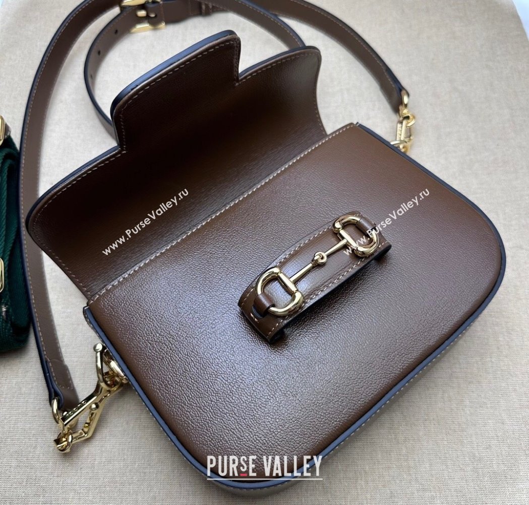 Gucci Horsebit 1955 Mini Bag in Leather Dark Brown 2025 658574 (DLH-250210062)
