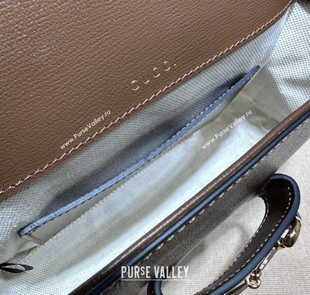 Gucci Horsebit 1955 Mini Bag in Leather Dark Brown 2025 658574 (DLH-250210062)