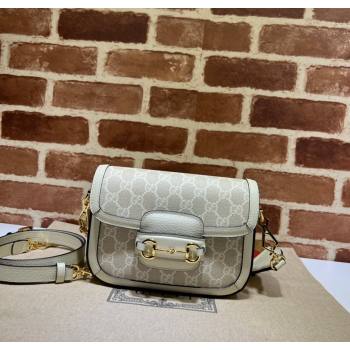 Gucci Horsebit 1955 Mini Bag in GG Supreme Canvas Beige/Cream 2025 658574 (DLH-250210066)