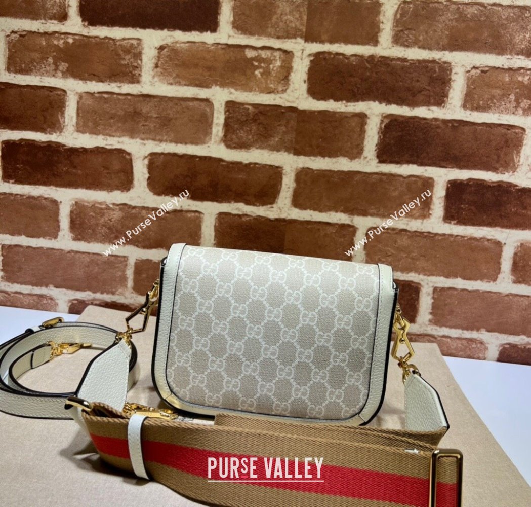 Gucci Horsebit 1955 Mini Bag in GG Supreme Canvas Beige/Cream 2025 658574 (DLH-250210066)