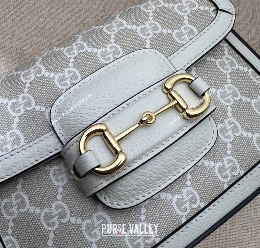 Gucci Horsebit 1955 Mini Bag in GG Supreme Canvas Beige/Cream 2025 658574 (DLH-250210066)