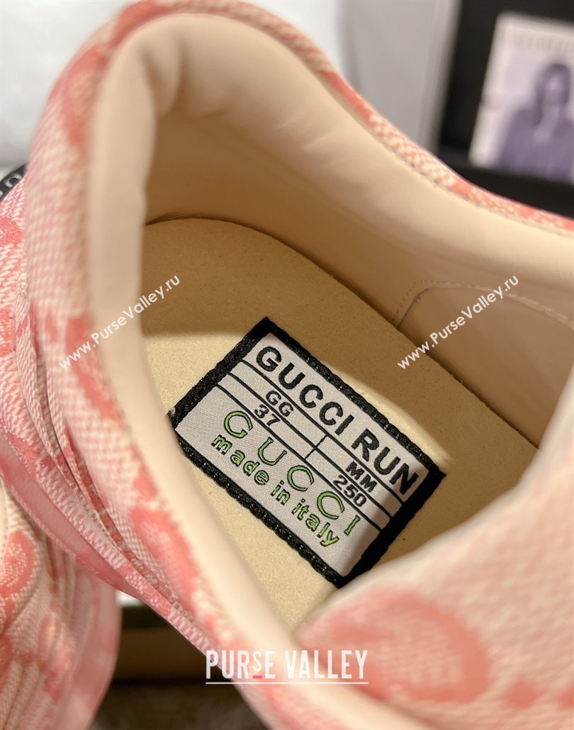 Gucci Run Sneakers in GG Canvas Pink/Nude 2025 0227 (MD-250227123)