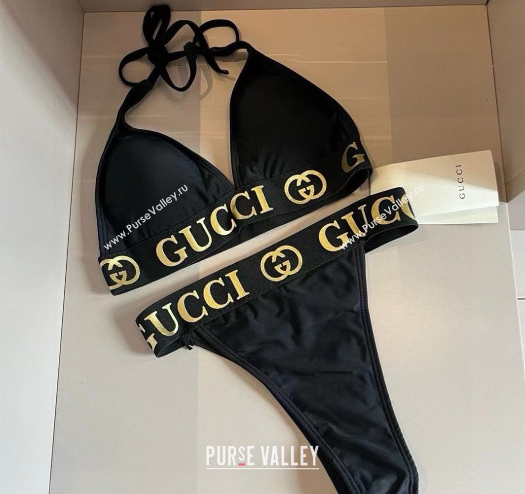 Gucci Two-Pieces Swimwear with Logo Wb Black 2025 0313 (WM-250313064)