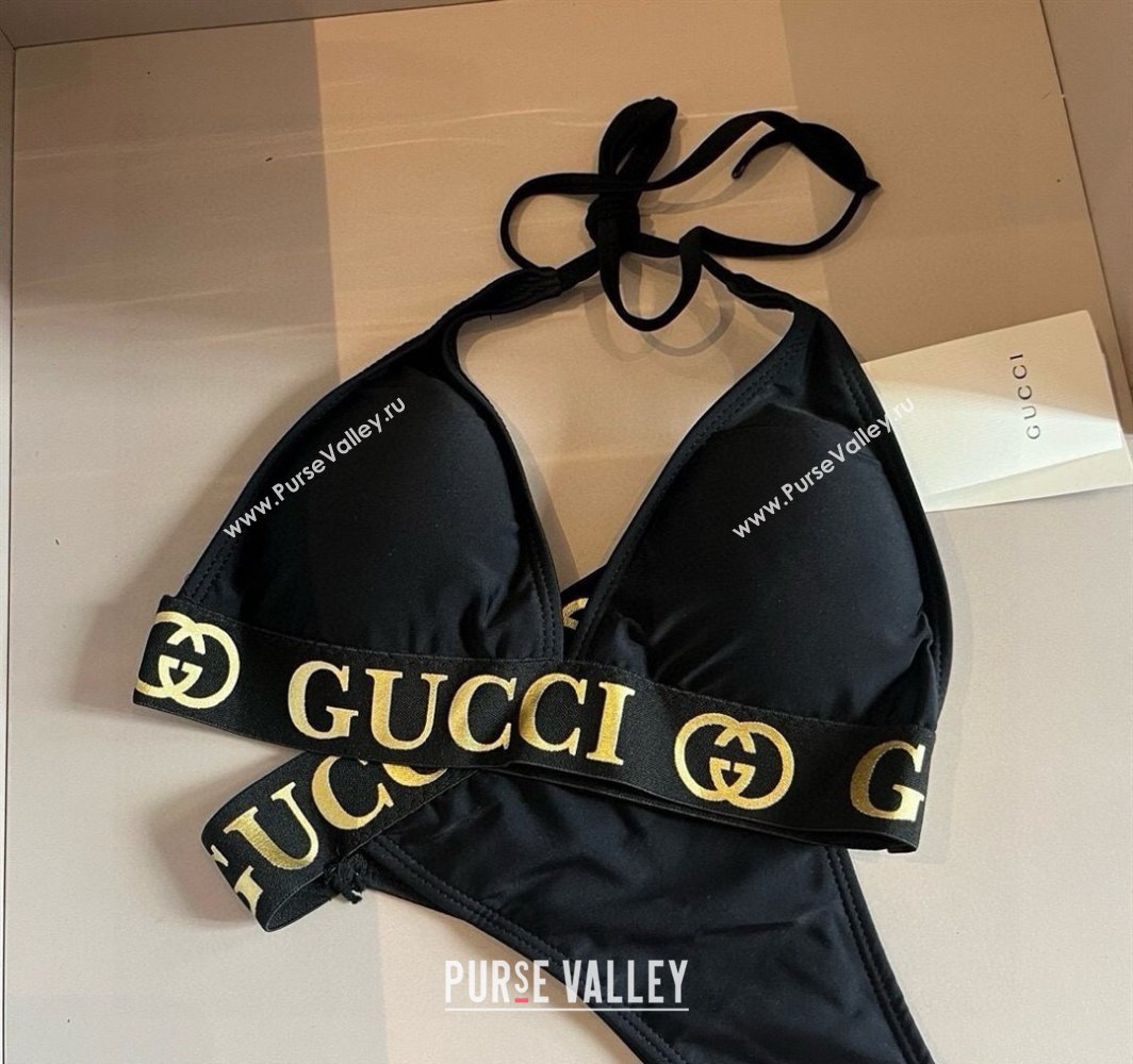 Gucci Two-Pieces Swimwear with Logo Wb Black 2025 0313 (WM-250313064)