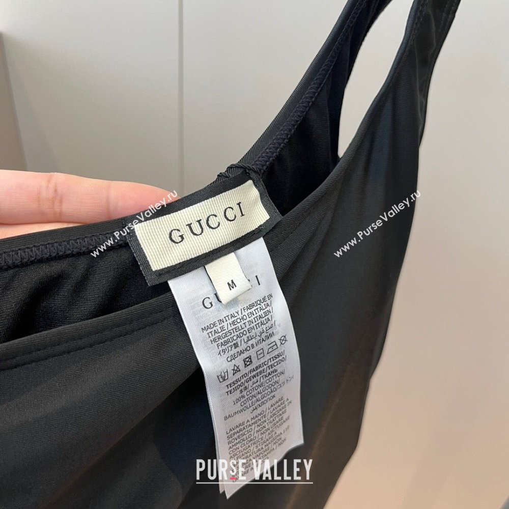 Gucci One-Piece Swimwear with One Strap Black 2025 0313 (WM-250313067)