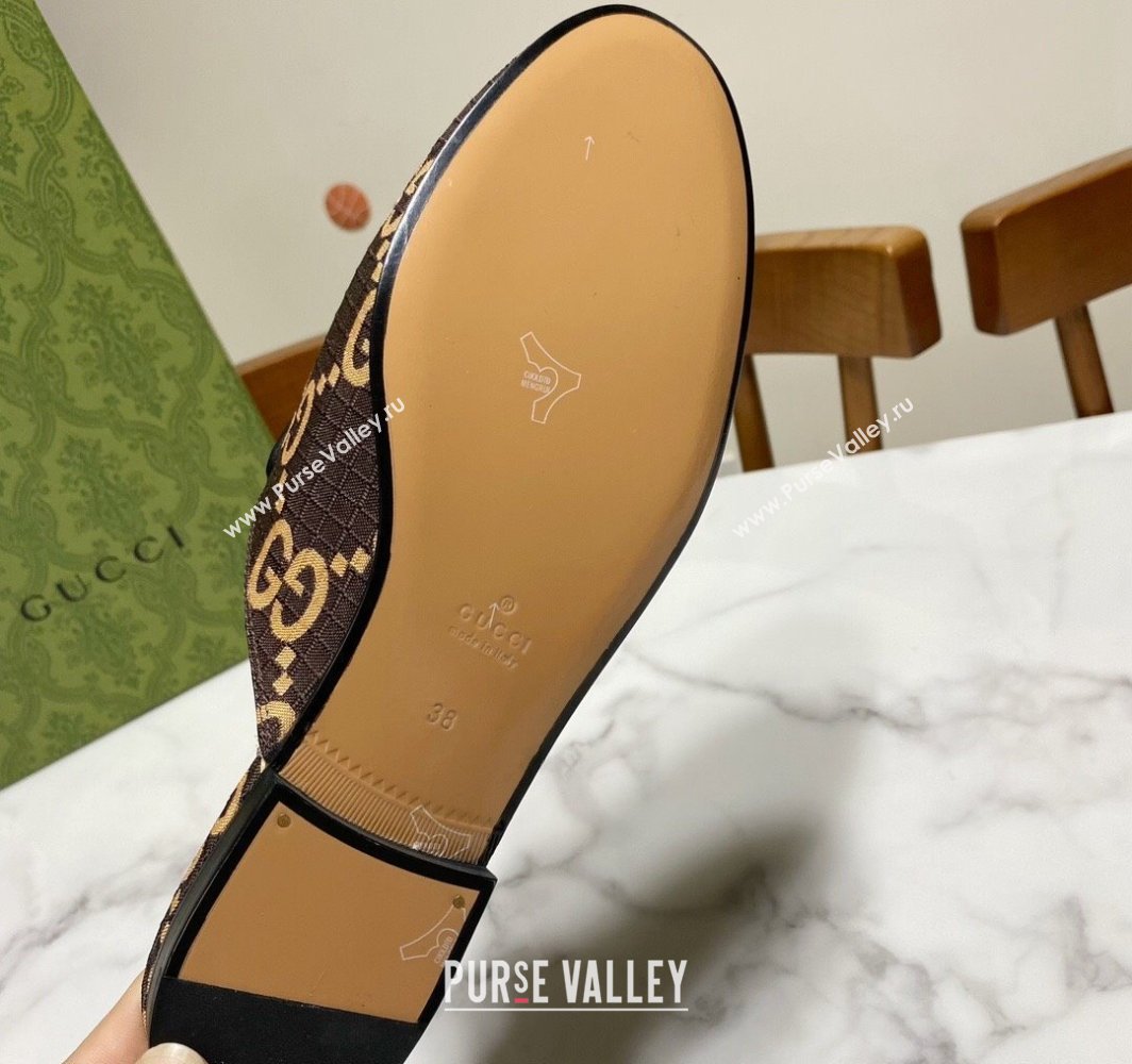 Gucci Princetown GG Check Fabric Flat Slippers Brown 2025 557730 (SS-250423164)