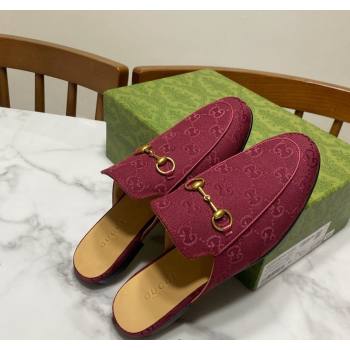 Gucci Princetown GG Canvas Flat Slippers Ancora Red 2025 557730 (SS-250423168)