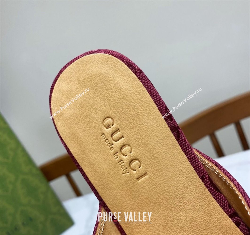 Gucci Princetown GG Canvas Flat Slippers Ancora Red 2025 557730 (SS-250423168)