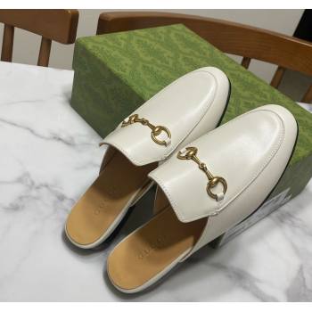 Gucci Princetown Calf Leather Flat Slippers White 2025 557730 (SS-250423174)
