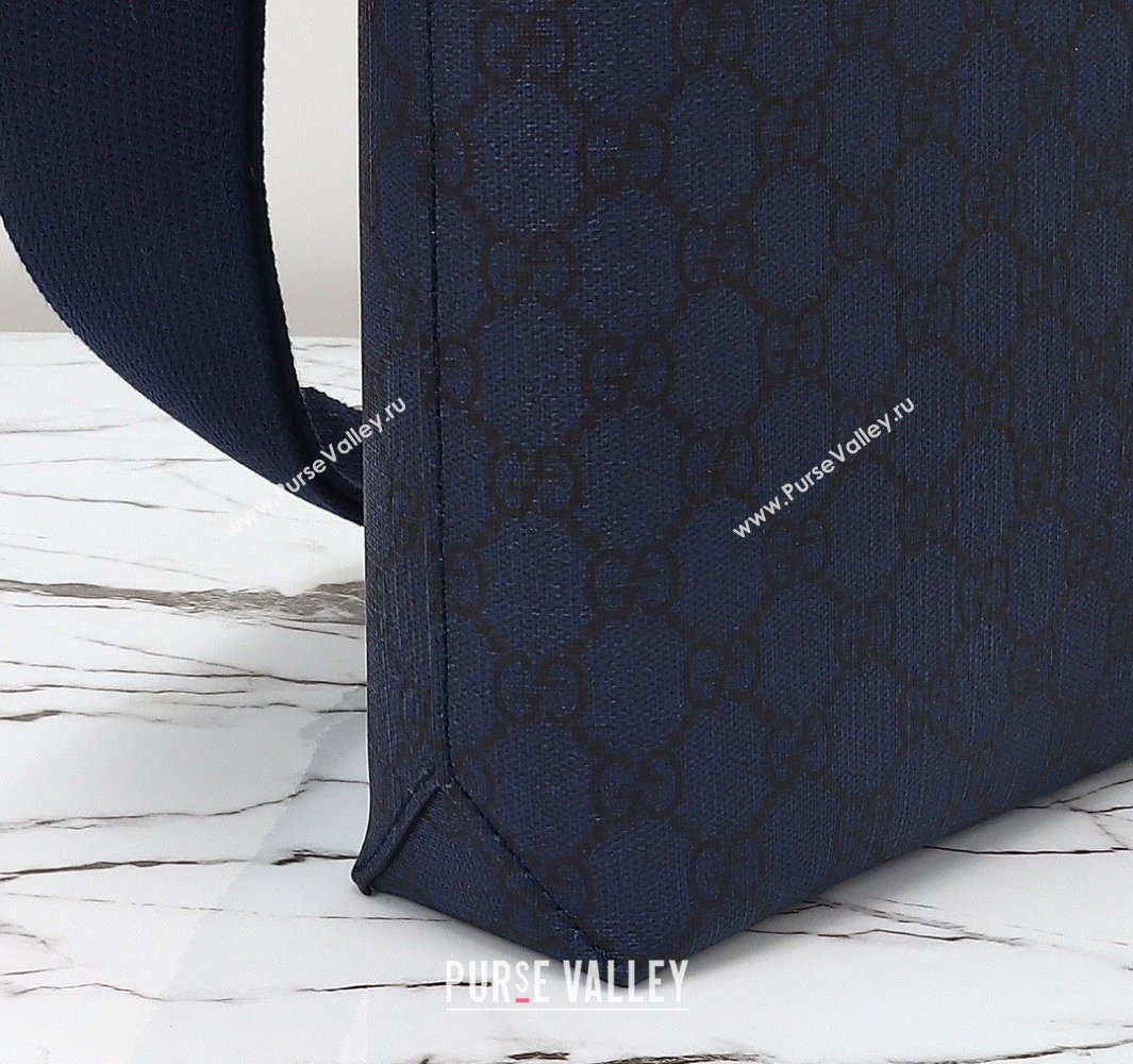 Gucci Mens GG Canvas Tote Bag Dark Blue 2025 792118 (DLH-250522054)