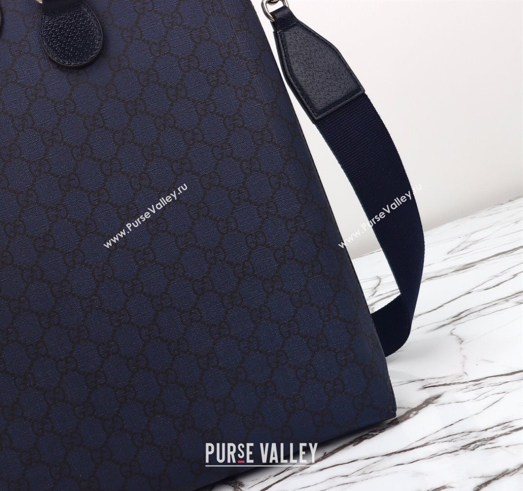 Gucci Mens GG Canvas Tote Bag Dark Blue 2025 792118 (DLH-250522054)