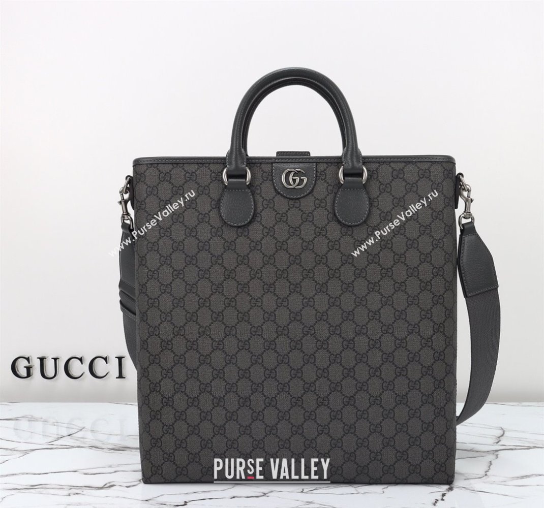 Gucci Mens GG Canvas Tote Bag Grey 2025 792118 (DLH-250522055)